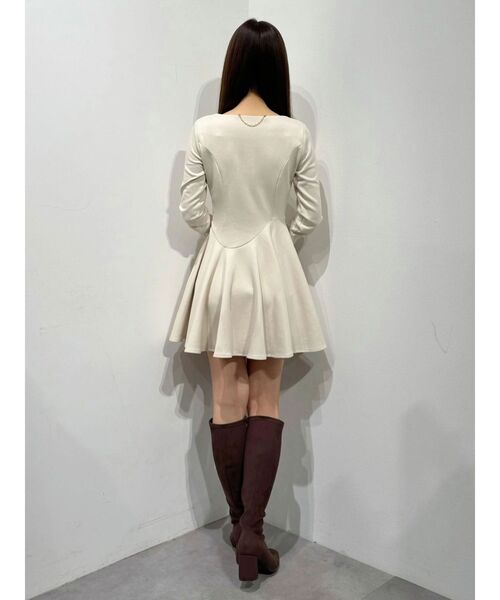 MERCURYDUO（マーキュリーデュオ）の「ポンチアシメフレアミニワンピース（ワンピース・レディース・アイボリー/レッド/ブラック・FREE）」の17枚目の写真