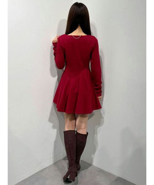 MERCURYDUO（マーキュリーデュオ）の「ポンチアシメフレアミニワンピース（ワンピース・レディース・アイボリー/レッド/ブラック・FREE）」の22枚目の写真