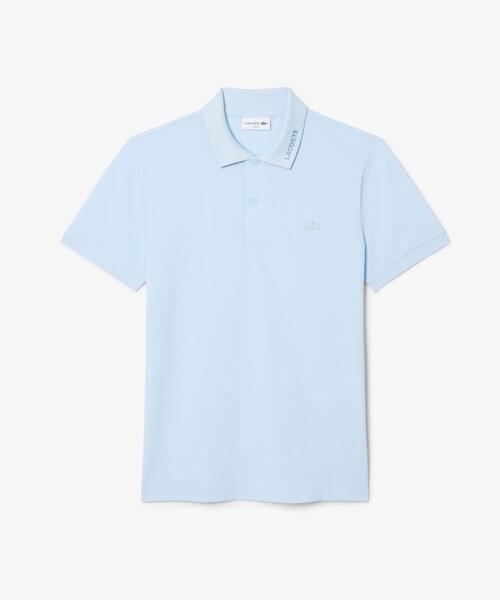 LACOSTE（ラコステ）の「ネームジャカードカラーポロシャツ（ポロシャツ・メンズ・ライトブルー/ホワイト/ブラック・2/3/4/5）」の3枚目の写真