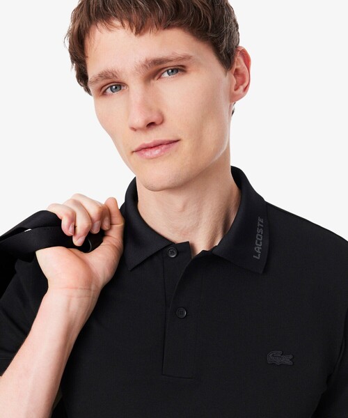 LACOSTE（ラコステ）の「ネームジャカードカラーポロシャツ（ポロシャツ・メンズ・ライトブルー/ホワイト/ブラック・2/3/4/5）」の5枚目の写真