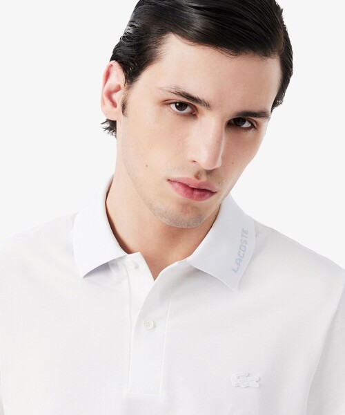 LACOSTE（ラコステ）の「ネームジャカードカラーポロシャツ（ポロシャツ・メンズ・ライトブルー/ホワイト/ブラック・2/3/4/5）」の12枚目の写真