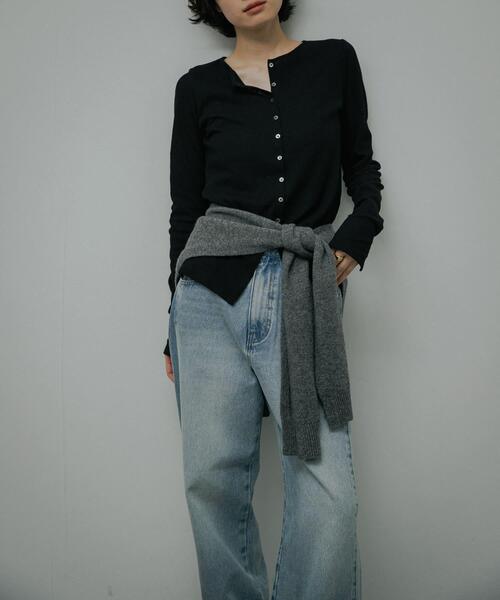 URBAN RESEARCH DOORS(アーバンリサーチドアーズ)の「High-Rise Line Denim(デニムパンツ・レディース・ブラック/ライトインディゴブルー・MEDIUM/SMALL)」の9枚目の写真