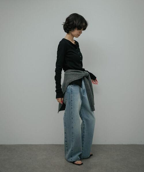 URBAN RESEARCH DOORS(アーバンリサーチドアーズ)の「High-Rise Line Denim(デニムパンツ・レディース・ブラック/ライトインディゴブルー・MEDIUM/SMALL)」の11枚目の写真