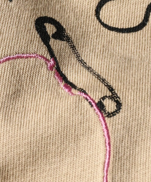Paul Smith(ポールスミス)の「ウィメンズ "Safty pins" 半袖Tシャツ / 265229 232V(Tシャツ/カットソー・レディース・グレイッシュブルー/ライトベージュ・MEDIUM)」の6枚目の写真