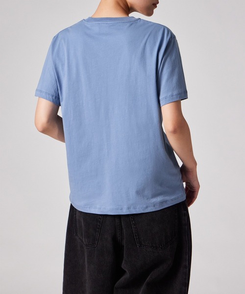 Paul Smith(ポールスミス)の「ウィメンズ "Safty pins" 半袖Tシャツ / 265229 232V(Tシャツ/カットソー・レディース・グレイッシュブルー/ライトベージュ・MEDIUM)」の16枚目の写真