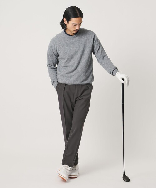 UNITED ARROWS GOLF(ユナイテッドアローズゴルフ)の「メンズ ブラッシュド 1プリーツ スラックス ストレッチ(スラックス・メンズ・グレー系/オフホワイト・XL/L/M)」の5枚目の写真