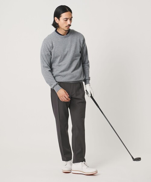 UNITED ARROWS GOLF(ユナイテッドアローズゴルフ)の「メンズ ブラッシュド 1プリーツ スラックス ストレッチ(スラックス・メンズ・グレー系/オフホワイト・XL/L/M)」の6枚目の写真