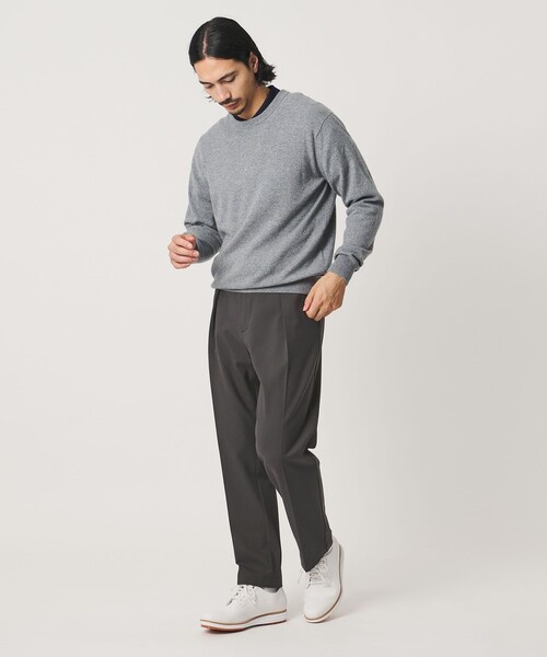 UNITED ARROWS GOLF(ユナイテッドアローズゴルフ)の「メンズ ブラッシュド 1プリーツ スラックス ストレッチ(スラックス・メンズ・グレー系/オフホワイト・XL/L/M)」の7枚目の写真