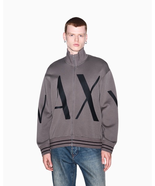 ARMANI EXCHANGE(アルマーニエクスチェンジ)の「【A|X アルマーニ エクスチェンジ】ボールドロゴ ジップアップスウェットシャツ(スウェット・メンズ・ブラック/グレイッシュベージュ・LARGE/MEDIUM/SMALL/X-LARGE/X-SMALL)」の2枚目の写真