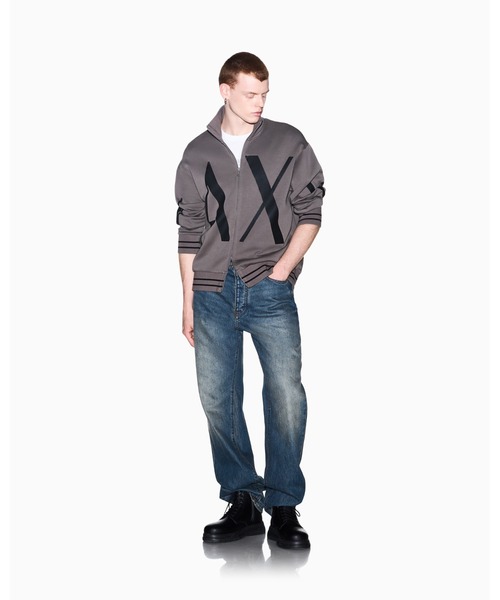 ARMANI EXCHANGE(アルマーニエクスチェンジ)の「【A|X アルマーニ エクスチェンジ】ボールドロゴ ジップアップスウェットシャツ(スウェット・メンズ・ブラック/グレイッシュベージュ・LARGE/MEDIUM/SMALL/X-LARGE/X-SMALL)」の6枚目の写真