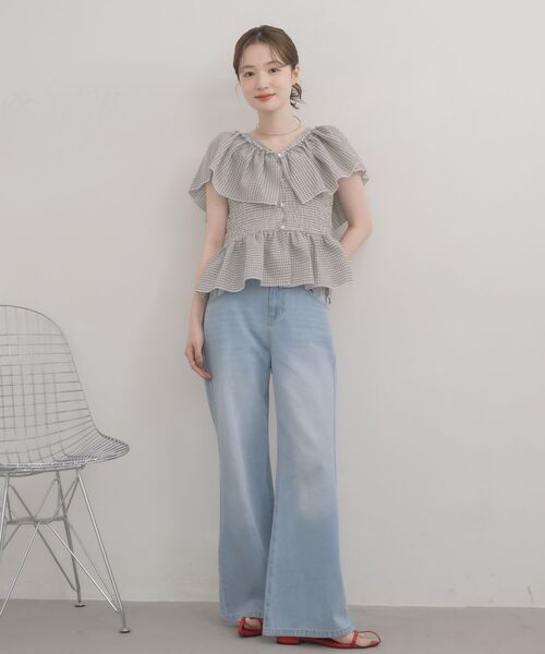 RETRO GIRL(レトロガール)の「肩フリルノースリブラウス(シャツ/ブラウス・レディース・ブラウン系その他2/ホワイト系その他/ブラック系その他2・FREE)」の12枚目の写真