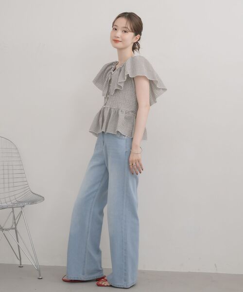 RETRO GIRL(レトロガール)の「肩フリルノースリブラウス(シャツ/ブラウス・レディース・ブラウン系その他2/ホワイト系その他/ブラック系その他2・FREE)」の14枚目の写真