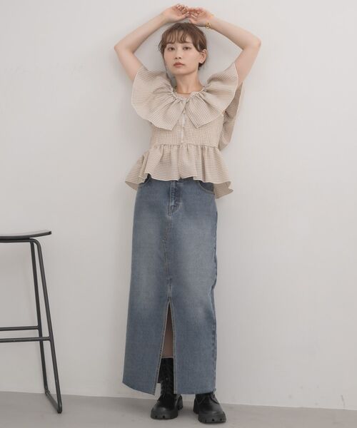 RETRO GIRL(レトロガール)の「肩フリルノースリブラウス(シャツ/ブラウス・レディース・ブラウン系その他2/ホワイト系その他/ブラック系その他2・FREE)」の18枚目の写真