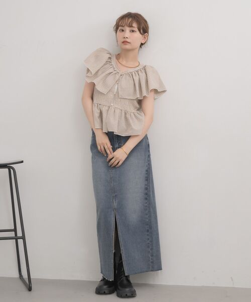 RETRO GIRL(レトロガール)の「肩フリルノースリブラウス(シャツ/ブラウス・レディース・ブラウン系その他2/ホワイト系その他/ブラック系その他2・FREE)」の19枚目の写真