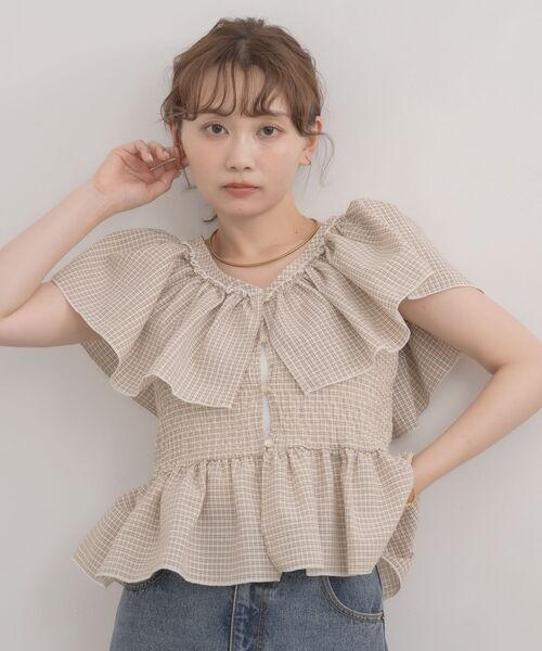 RETRO GIRL(レトロガール)の「肩フリルノースリブラウス(シャツ/ブラウス・レディース・ブラウン系その他2/ホワイト系その他/ブラック系その他2・FREE)」の20枚目の写真