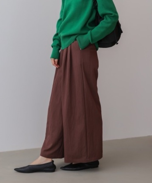 Bou Jeloud(ブージュルード)の「ソフトツイルワイドパンツ(その他パンツ・レディース・ブラウン/ベージュ/インディゴブルー・FREE)」の19枚目の写真