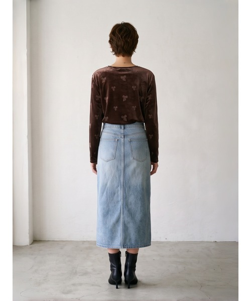 Sew loop(ソーループ)の「ベロアリボン柄立体プリント長袖Tシャツ(Tシャツ/カットソー・レディース・ブラック/ネイビー/ブラウン/グレー・FREE)」の20枚目の写真