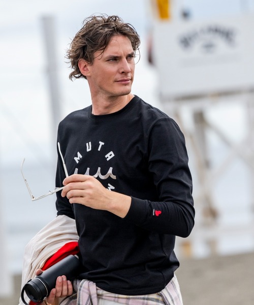 muta marine(ムータ・マリン)の「muta MARINE/ムータ マリン/別注Circle MM Metal Wave LS(Tシャツ/カットソー・メンズ・ブラック/ホワイト・LARGE/X-LARGE/MEDIUM)」の9枚目の写真