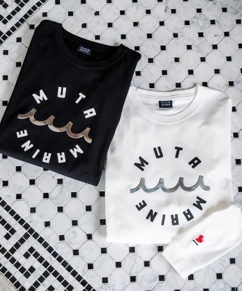 muta marine(ムータ・マリン)の「muta MARINE/ムータ マリン/別注Circle MM Metal Wave LS(Tシャツ/カットソー・メンズ・ブラック/ホワイト・LARGE/X-LARGE/MEDIUM)」の11枚目の写真