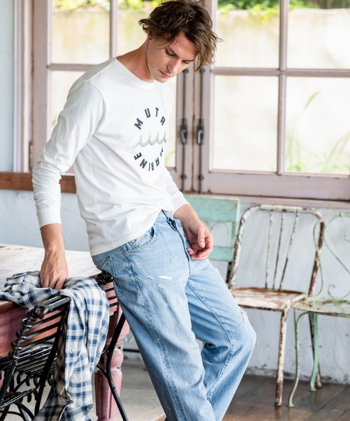 muta marine(ムータ・マリン)の「muta MARINE/ムータ マリン/別注Circle MM Metal Wave LS(Tシャツ/カットソー・メンズ・ブラック/ホワイト・LARGE/X-LARGE/MEDIUM)」の17枚目の写真