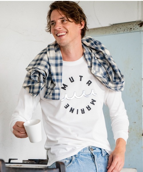muta marine(ムータ・マリン)の「muta MARINE/ムータ マリン/別注Circle MM Metal Wave LS(Tシャツ/カットソー・メンズ・ブラック/ホワイト・LARGE/X-LARGE/MEDIUM)」の14枚目の写真