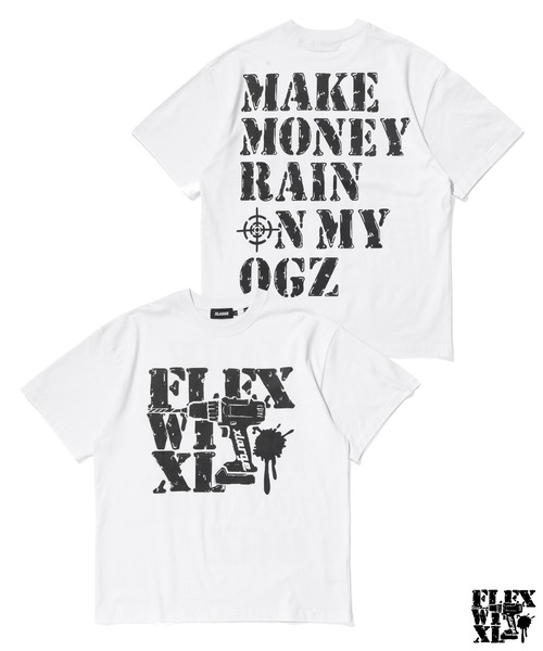 XLARGE(エクストララージ)の「XLARGE×FLEXWITME S/S TEE(Tシャツ/カットソー・メンズ・ブラック/ホワイト・S/M/L/XL)」の1枚目の写真
