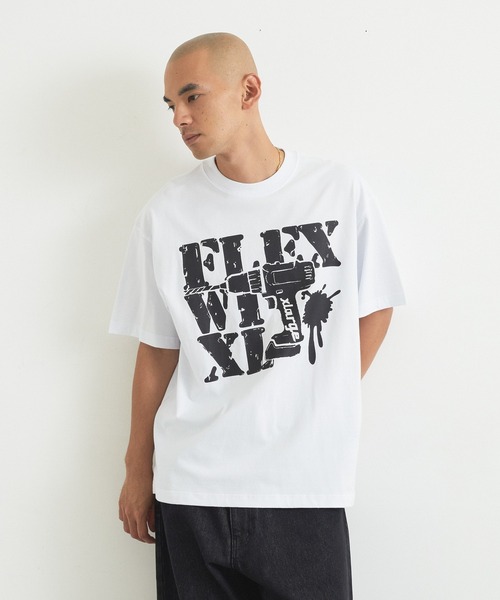 XLARGE(エクストララージ)の「XLARGE×FLEXWITME S/S TEE(Tシャツ/カットソー・メンズ・ブラック/ホワイト・S/M/L/XL)」の6枚目の写真