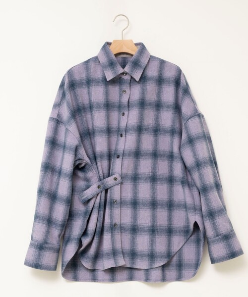 MAQWEL(マクウェル)の「【MAQWEL/マクウェル】オンブレーチェックオーバーシャツジャケット(シャツ/ブラウス・レディース・グリーン系その他4/パープル系その他4・FREE)」の12枚目の写真