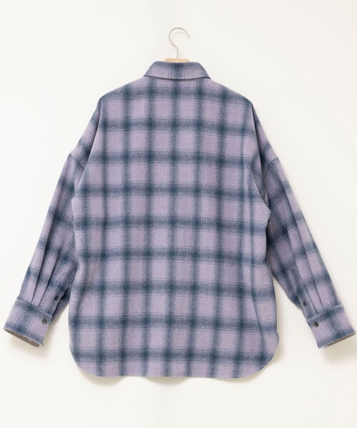 MAQWEL(マクウェル)の「【MAQWEL/マクウェル】オンブレーチェックオーバーシャツジャケット(シャツ/ブラウス・レディース・グリーン系その他4/パープル系その他4・FREE)」の13枚目の写真