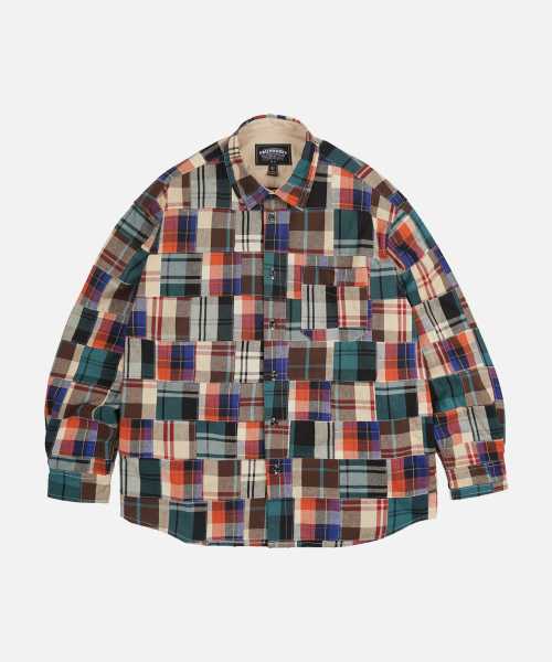 FRIZMWORKS(フリズムワークス)の「MADRAS PATCHWORK RELAXED SHIRT _ BEIGE(シャツ/ブラウス・メンズ・その他・SMALL/MEDIUM/LARGE/X-LARGE)」の1枚目の写真