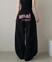 バックロゴワイドスウェットパンツ