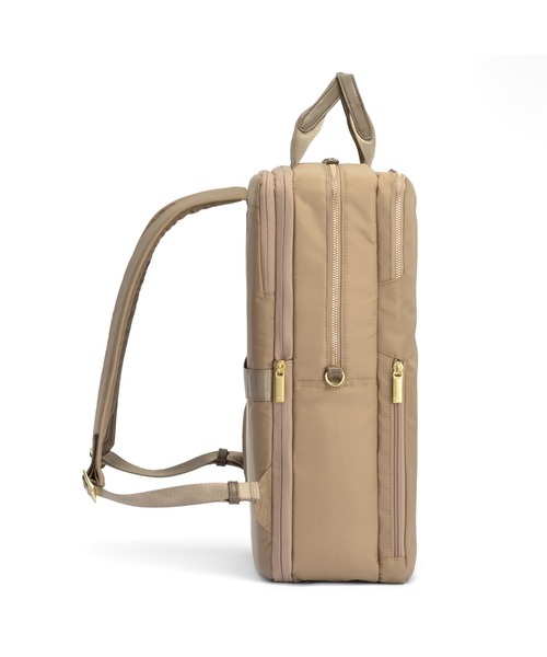 ACE GENE(エースジーン)の「【ace. GENE/エースジーン】 フィッテム ビジネスリュック 22L(25L)(バックパック/リュック・レディース・チャコール/ブラック系その他/ブラック/ベージュ・FREE)」の7枚目の写真