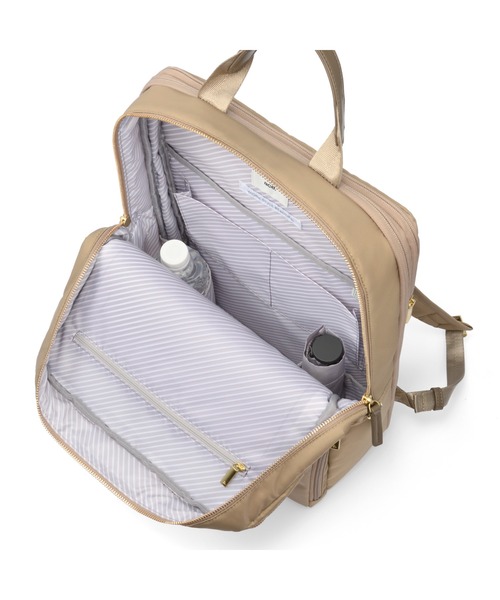 ACE GENE(エースジーン)の「【ace. GENE/エースジーン】 フィッテム ビジネスリュック 22L(25L)(バックパック/リュック・レディース・チャコール/ブラック系その他/ブラック/ベージュ・FREE)」の10枚目の写真