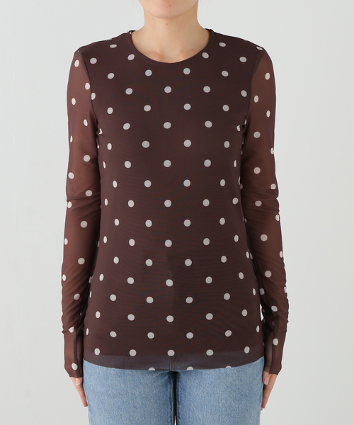 IENA(イエナ)の「BAUM UND PFERDGARTEN/バウム ウンド ヘルガーデン RECY MESH T Tシャツ JODIE24953(Tシャツ/カットソー・レディース・ブラウン・FREE)」の7枚目の写真