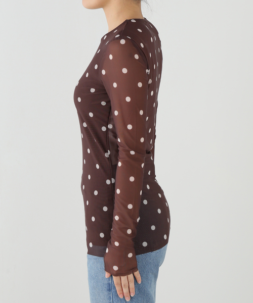 IENA(イエナ)の「BAUM UND PFERDGARTEN/バウム ウンド ヘルガーデン RECY MESH T Tシャツ JODIE24953(Tシャツ/カットソー・レディース・ブラウン・FREE)」の8枚目の写真