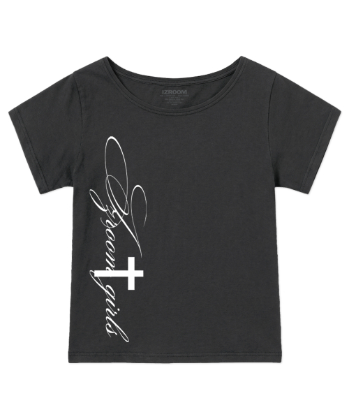 IZROOM(イズルーム)の「ガールズボートネック半袖Tシャツ(チャコール)(Tシャツ/カットソー・レディース・その他・FREE)」の2枚目の写真