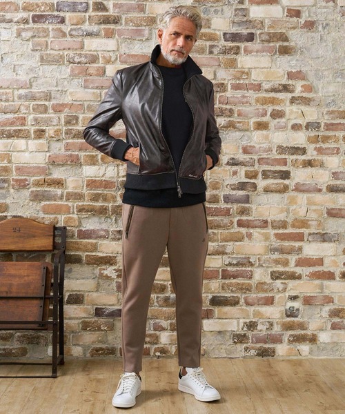 Maison code 13(メゾンコードサーティーン)の「mj11805- Synthetic Leather Ribbed Jacket シンセティックレザージャケット(M26W-13)(ブルゾン・メンズ・ダークブラウン/ブラウン・S/M/L)」の12枚目の写真