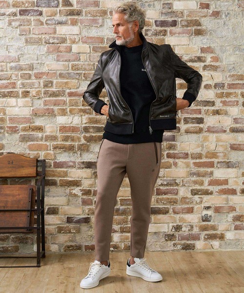 Maison code 13(メゾンコードサーティーン)の「mj11805- Synthetic Leather Ribbed Jacket シンセティックレザージャケット(M26W-13)(ブルゾン・メンズ・ダークブラウン/ブラウン・S/M/L)」の13枚目の写真