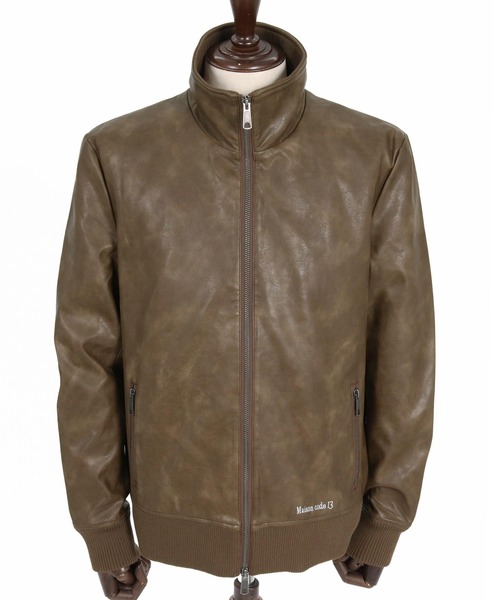 Maison code 13(メゾンコードサーティーン)の「mj11805- Synthetic Leather Ribbed Jacket シンセティックレザージャケット(M26W-13)(ブルゾン・メンズ・ダークブラウン/ブラウン・S/M/L)」の15枚目の写真