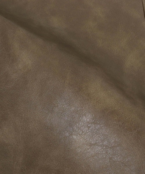 Maison code 13(メゾンコードサーティーン)の「mj11805- Synthetic Leather Ribbed Jacket シンセティックレザージャケット(M26W-13)(ブルゾン・メンズ・ダークブラウン/ブラウン・S/M/L)」の17枚目の写真