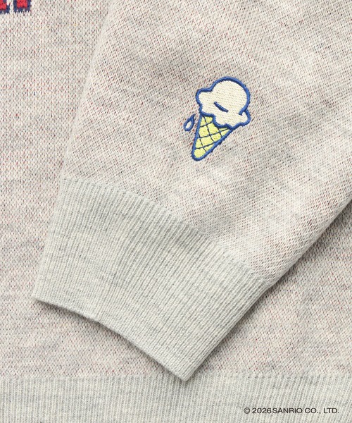 cross marche(クロスマルシェ)の「【sanrio characters】パティ&ジミージャガードニットプルオーバー(ニット/セーター・レディース・杢グレー/レッド・M/LL/L)」の6枚目の写真