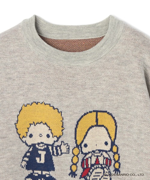 cross marche(クロスマルシェ)の「【sanrio characters】パティ&ジミージャガードニットプルオーバー(ニット/セーター・レディース・杢グレー/レッド・M/LL/L)」の4枚目の写真