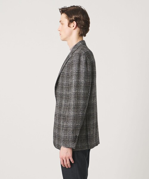 UNITED ARROWS(ユナイテッドアローズ)の「ブークレ チェック シングル 3ボタン テーラードジャケット CーMODEL(テーラードジャケット・メンズ・ダークグレー・48/50/46)」の6枚目の写真