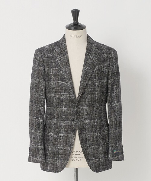 UNITED ARROWS(ユナイテッドアローズ)の「ブークレ チェック シングル 3ボタン テーラードジャケット CーMODEL(テーラードジャケット・メンズ・ダークグレー・48/50/46)」の8枚目の写真