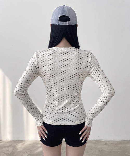 non-hedge(ノンヘッジ)の「スタードットロゴロンT(Tシャツ/カットソー・レディース・ネイビー/オフホワイト・FREE)」の16枚目の写真