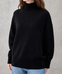 ウール100% あったかタートルネックニット