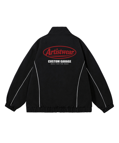 ARTISTWEAR（アーティストウェア）の「カスタムガレージパイピングウィンドブレイク（ナイロンジャケット・レディース・ブラック/グレー・SMALL/MEDIUM/LARGE/X-LARGE/XX-LARGE）」の12枚目の写真
