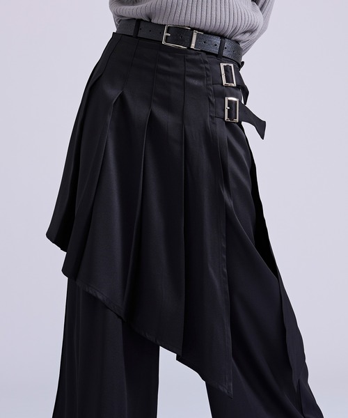 セール】【NO ID.】Pleated Wrap Skirt / プリーツ ラップ スカート