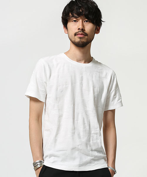NANO universe(ナノユニバース)の「CamoリンクスTee SS(Tシャツ/カットソー・メンズ・ホワイト/ブルー/ブラック・X-LARGE/SMALL/LARGE/MEDIUM)」の2枚目の写真
