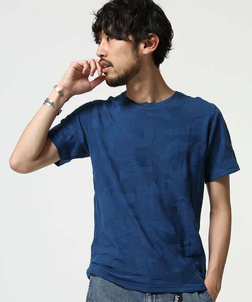 NANO universe(ナノユニバース)の「CamoリンクスTee SS(Tシャツ/カットソー・メンズ・ホワイト/ブルー/ブラック・X-LARGE/SMALL/LARGE/MEDIUM)」の3枚目の写真